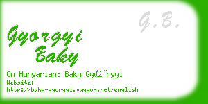 gyorgyi baky business card